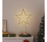 vidaXL Lumières de Noël silhouette d'étoile 80 LED blanc chaud