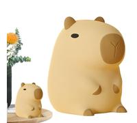Lumières De Nuit Capybara | Lampe Rechargeable Par USB | Lampe Animalière En Silicone Souple | Lampes Animaux Portables Avec Commande Tactile Pour Chevet, Chambre, Salon