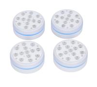 Lumières de Piscine LED Submersibles, Lumineuses et étanches, Paquet de 4 pour Piscines et Jardins, ABS IP68