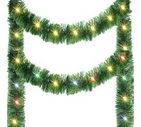 Lumières de sapin de Noël brillantes - Bandes lumineuses à LED de 14,5 m avec LED chaude, ornements étincelants pré-éclairés | Guirlande de vacances d'intérieur pour sapin de Noël, mur, fenêtre