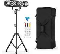 Lumières de scène LED RGBW, éclairage dynamique, support réglable, noir, prise EU