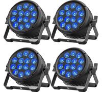 Lumières de scène, LED RGBW, plusieurs modes de contrôle, noir, prise EU
