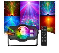 Lumières disco LED RVB stroboscopiques pour fêtes à la maison, mariage, bar, DJ, karaoké, Halloween, Noël, cadeaux festifs, fête d'anniversaire, 9 modes activés par le son