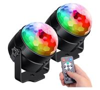 Lumières du projecteur Boule Disco rotative DJ fête veilleuse RC Son activé RGB scène projecteur Lampe for la Maison Salle de Jeu KTV Bar noël