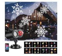 Lumières du projecteur Projecteur LED 2 en 1 for Halloween et noël, projecteur à 16 Motifs, for Mariage, Nouvel an, Vacances, décor de Jardin et de Paysage
