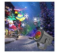 Lumières du projecteur Projecteur LED De Noël, Décoration De Noël, DJ Disco, Éclairage De Scène, Lampe Flocon De Neige, 6 Cartes À Motifs