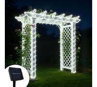 Lumières flexibles multifonctionnelles à tube LED solaire pour l'extérieur, guirlandes lumineuses en PVC transparent pour jardin, cour, piscine, arbre, fête, mariage, décoration de Noël et Halloween, 