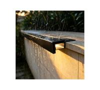 Lumières LED carrées en aluminium pour avant-toit et gouttière | Alliage d’aluminium résistant, excellent détournement d’eau, adaptable, assemble facile(Black,2pcs)