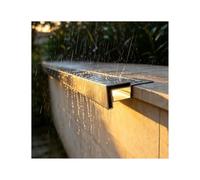 Lumières LED carrées en aluminium pour avant-toit et gouttière | Alliage d’aluminium résistant, excellent détournement d’eau, adaptable, assemble facile(Silver,4pcs)