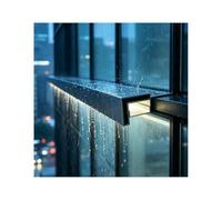 Lumières LED en aluminium découpables sur-mesure pour gouttière extérieure | Alliage aluminium durability, excellente évacuation d’eau, découpable, montage facile.(Silver,4pcs)