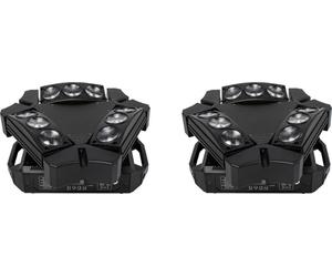 Lumières LED Moving Head, 9x10W RGBW, 16-48 canaux DMX, 2PCS 9x10w-a, EU-Stecker