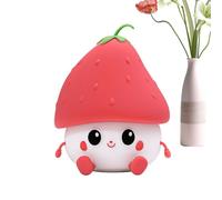 Lumières nocturnes pour les Room - Cartoon Dimmable Lampe, touchez la lumière de la fraise | Rechargeable commode de chambre à coucher de nuit mignonne rechargeable et salon, décoration de