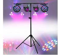 Lumières soirées 4 jeux compacts et puissants, 1 Portique robuste - PA DJ SONO MIX LED Soirée anniversaire mariage, Bar Disco