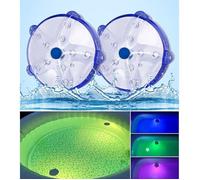 Lumières Spa LED Lumière Bain Remous Changement Couleur 8.38cm Lumière de Piscine Étanche IP68 avec Aimant Batterie Mult PROJECTEUR