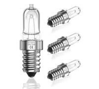 LumiGo Lot de 4 ampoules E14 26 W pour four à micro-ondes, hotte aspirante, lampe de sel, réfrigérateur - Intensité variable - Blanc chaud 2700 K