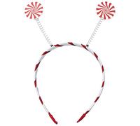LumiJour Bandeau de Fête de Noël Lumineux Enfant Adulte Bandeau Bonbon Bâton Arc-en-Ciel Cadeau Festif blanc rouge Taille unique