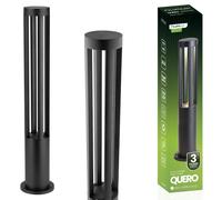 LUMILED Lampe d'allée 12W Extérieur Borne d'éclairage Lampadaire Lampadaire extérieur Éclairage extérieur Lampe de jardin Lampadaire vertical 80cm IP65 noir étanche aux éclaboussures Douille en alumin