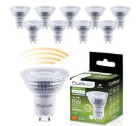 Lumiled Lot de 10 ampoules LED GU10 - 8 W - 650 lm - Blanc neutre - 4000 K - Intensité variable - Remplace 80 W - CRI>80 - Angle d'éclairage 36° - Économie d'énergie - 230 V - Pour salon, cuisine