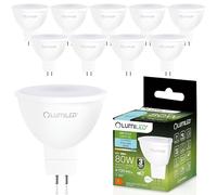 Lumiled Lot de 10 ampoules LED GU5.3 12 V MR16 8 W (équivalent 80 W) 6500 K blanc froid 720 lumens Angle d'éclairage 120°