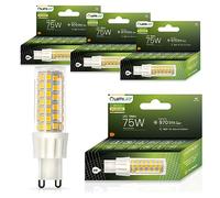 Lumiled Lot de 4 ampoules LED G9 - 10 W (remplace une ampoule à incandescence de 75 W) - 3000 K - Blanc chaud - 970 lm - Angle d'éclairage 360° - 230 V - Économie d'énergie - Sans scintillement