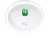 Lumiled Plafonnier avec détecteur de mouvement 2 x E27 IP44 Blanc Ø 30 cm | Plafonnier avec capteur à 360°, durée d'éclairage réglable de 10 secondes à 6 minutes, pour couloir, cave, garage