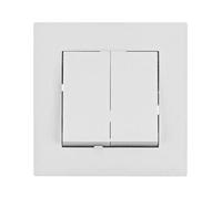 Lumina - Interrupteur double monobloc blanc polaire WL8020