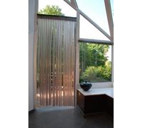 Lumina Moustiquaire Rideau de porte Rideau anti-mouches Marron PVC 100x220 cm Lignes transparentes Crochets ajustables