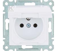 LUMINA Prise 2P+E avec clapet IP44 230V/16A blanche WL1120