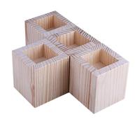 LuminaCreek Rehausseurs de Meubles Robustes en Bois Massif, capacité de 500 kg, Hauteur de 3 à 20 cm, Lot de 4(A 9cm Increase Height 10cm)