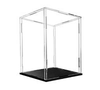 LuminaCreek Vitrine cubique Transparente en Acrylique, Plusieurs Tailles Personnalisables(20x20x70CM)