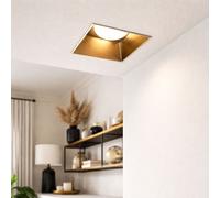 Plafonnier encastrable plafonnier salon lumineux 1 flamme or L 13 cm