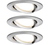 Luminaire à LED encastrable LED intégrée Paulmann Coin Slim 93878 N/A 18 W fer (brossé) jeu de 3