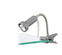 Luminaire à pince FABIO E14 1X40W en acier et matière synthétique argent 0x0x300mm