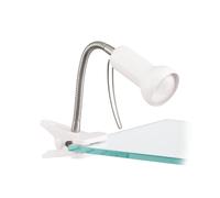 Luminaire à pince FABIO E14 1X40W en acier et matière synthétique blanc et argent 0x0x300mm