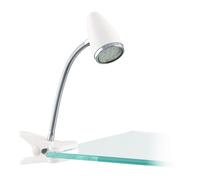 Luminaire à pince RICCIO 1 GU10 1X2,8W en matière synthétique blanc et chrome 180x0x330mm