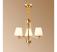 Luminaire Artisanal Élégant Pour Salon, Salle À Manger, Lustre, Lampe de Style Campagnard, Plafonnier En Laiton, Éclairage Rétro, Suspension Classique À 3 Têtes/3 Têtes