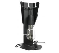 Lampe de table vintage, lampe de bureau rétro noire, lampe de table vintage industrielle, acier noir, 1 douille E27, HxLxP 30x14x16 cm