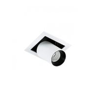 Luminaire_center Plafonnier encastrable LED - Blanc noir