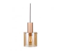 Luminaire_center Suspension design verre métal - Noir