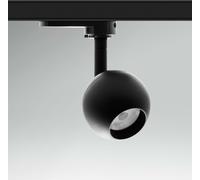 Luminaire CENTURY pour rails triphasés REGIA SHOP MINI SPHERE LED noire 10 W 4000 K CRI90 UGR16