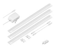 Luminaire d'agencement à LED SIRIS blanc mat avec détecteur de mouvement plat [EEK: G]