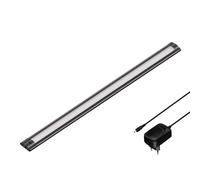 Luminaire d'agencement à LED SIRIS noir mat avec bloc d'alimentation plat 50cm [EEK: G]