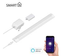 Luminaire d'agencement LED intelligent SIRIS blanc mat avec bloc d'alimentation
