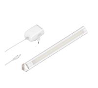 Luminaire d'agencement LED SIRIS blanc mat avec bloc d'alimentation montage en