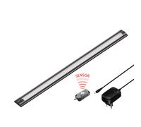 Luminaire d'agencement LED SIRIS noir mat avec bloc d'alimentation et détecteur