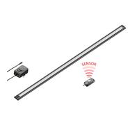 Luminaire d'agencement LED SIRIS noir mat avec bloc d'alimentation et détecteur