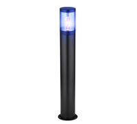 Luminaire d'allée avec détecteur de mouvement, éclairage extérieur, lampadaire de jardin avec capteur, acier inoxydable fumée, contrôle par application CCT, Smart RGB LED 8,5W 806Lm, DxH 14x80 cm