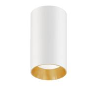 Maclean plafonnier en saillie MCE 458 – douille GU10, sans ampoules, réflecteur blanc/doré