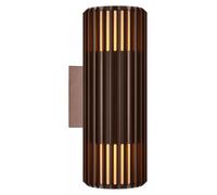 Luminaire d'extérieur durable NORDLUX Aludra Double IP54, Variante : Ø 125 x 340 mm, 2 x 15 W, brun