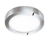Luminaire en saillie connecté FUEVA-C IP44 LED 21W en fonte métallique chrome D300mm